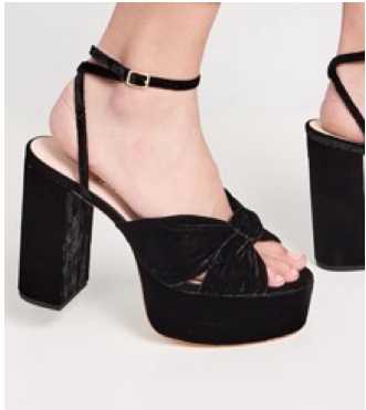 Black Velvet Platform Heels