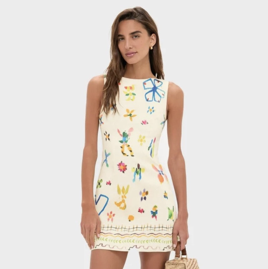 Alémais Sidi floral linen-blend mini dress