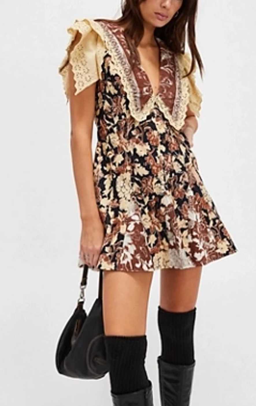 brown mini dress