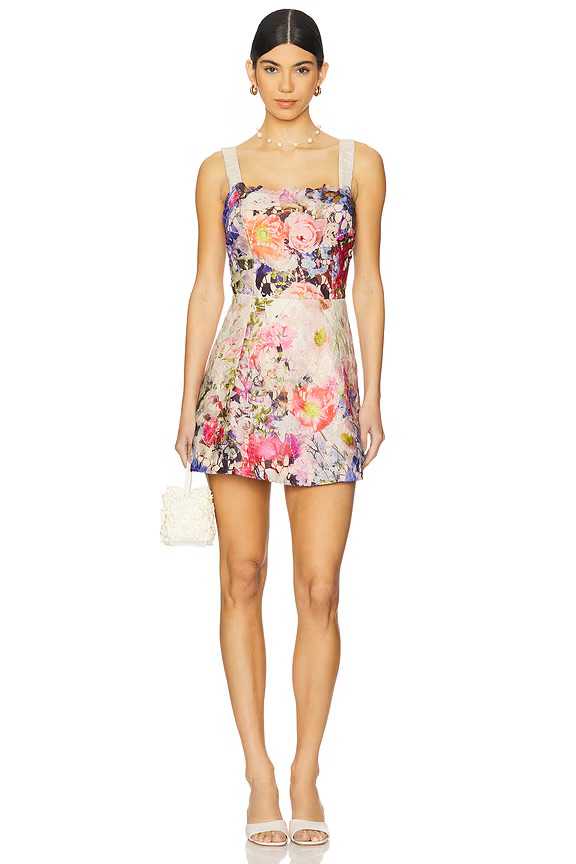 Elliat Floral Brocade Mini Dress