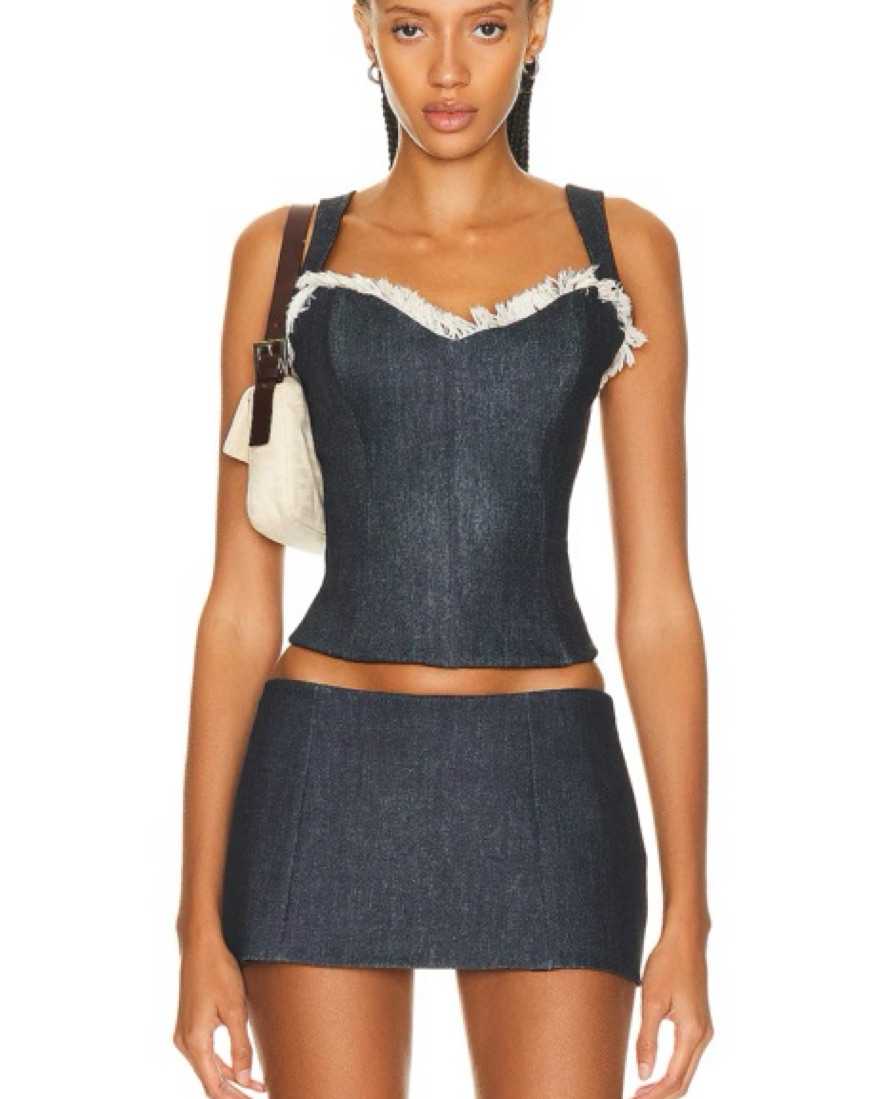 Mirror Palais Denim Corset And Skirt
