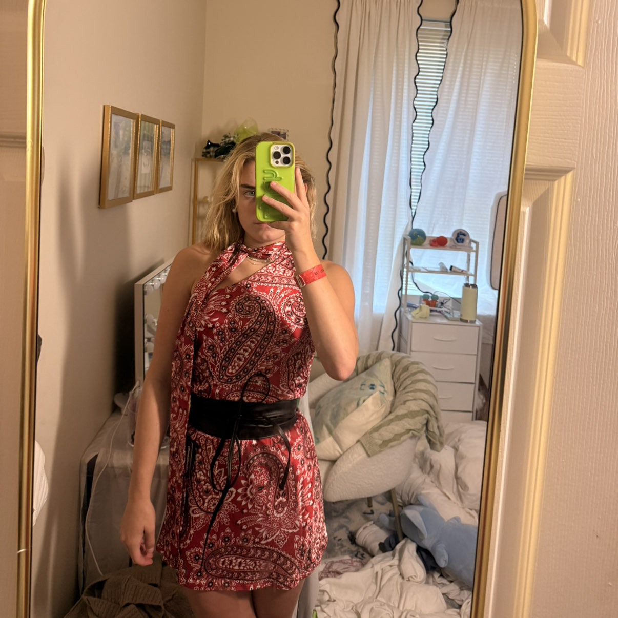 Target Red bandana mini dress