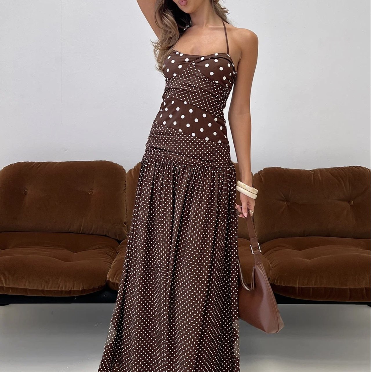 Princess Polly Brown maxi dress