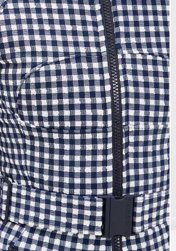 Navy Gingham Ski Jumpsuit