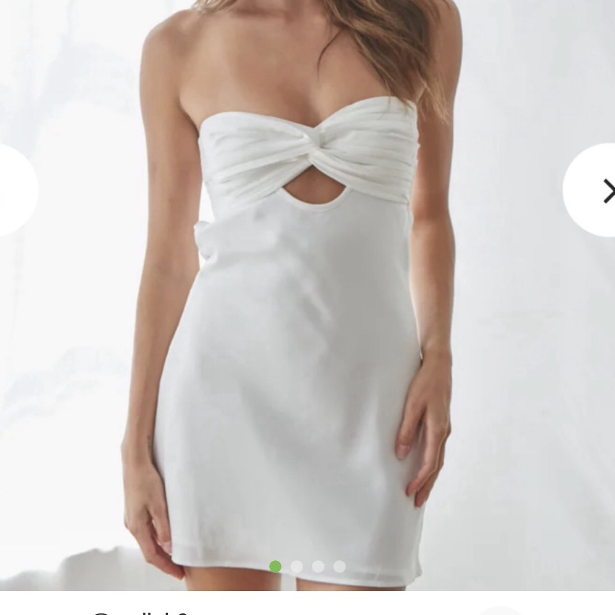 Boutique White Strapless Cutout Mini Dress