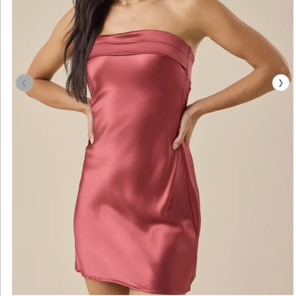 altered state red strapless stain mini dress