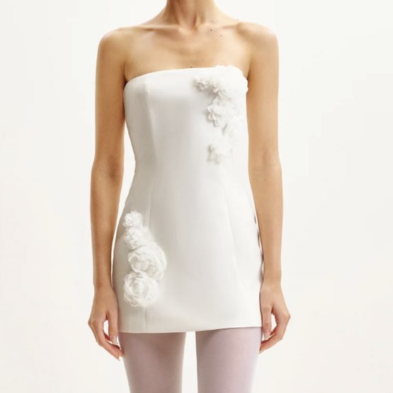 JE PEI mini white flower dress