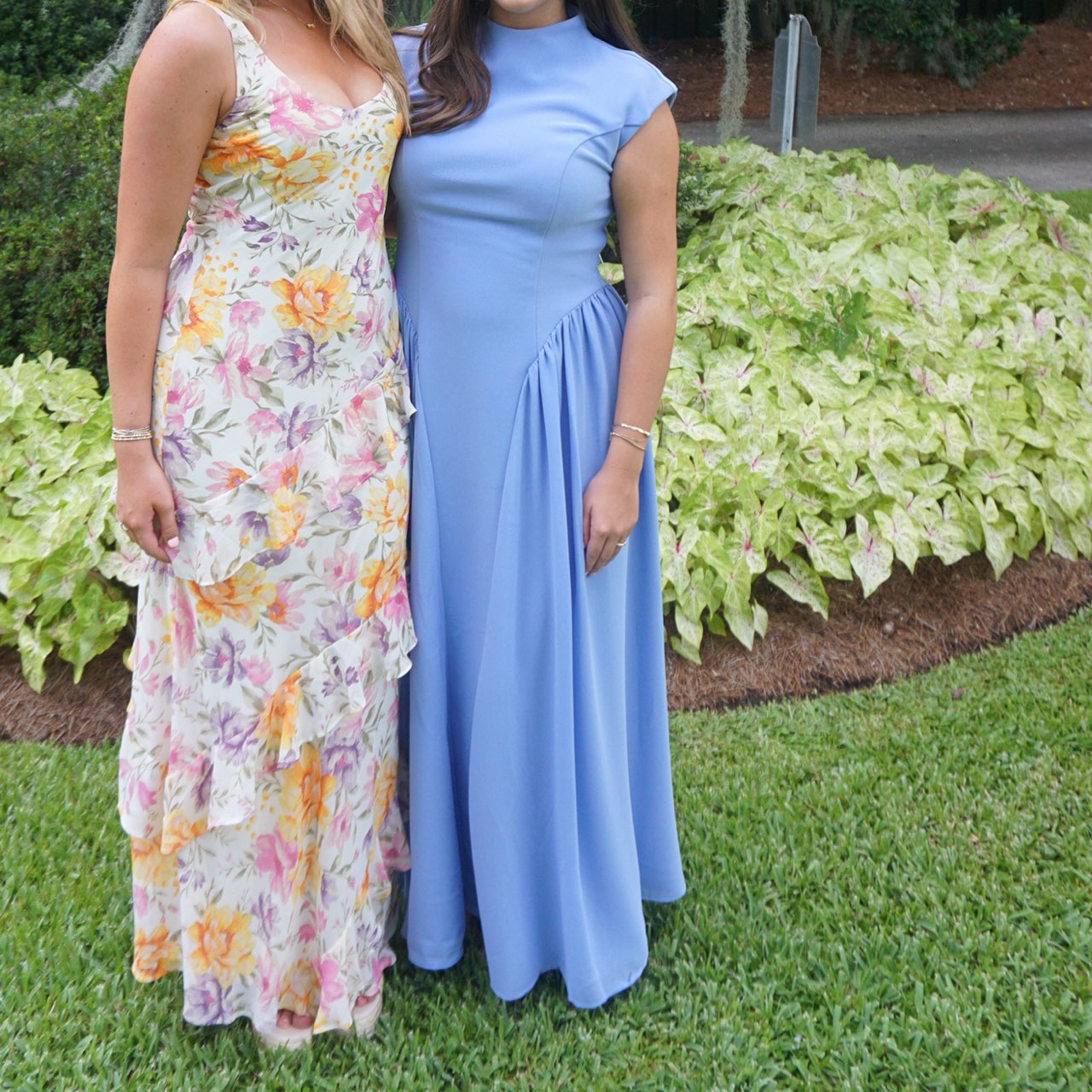Elliatt Light Blue Mock Neck Maxi Dress
