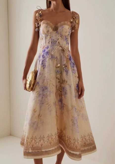 Zimmermann Luminosity Liftoff Floral Midi Dress