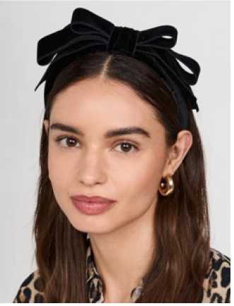 Black Velvet Bow Headband