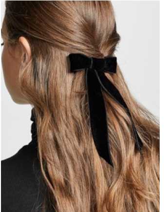 Black Velvet Hair Bow