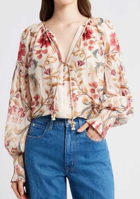 Boho Floral Tunic Top