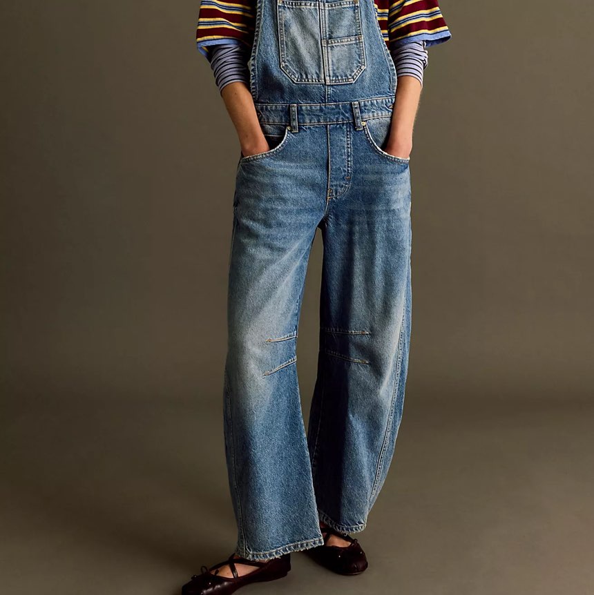 free people barrel overalls