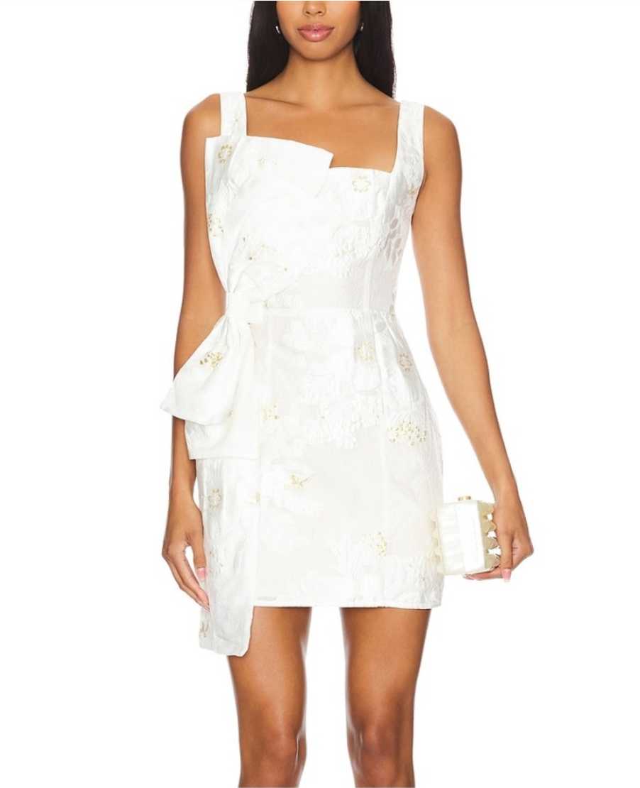 white mini dress
