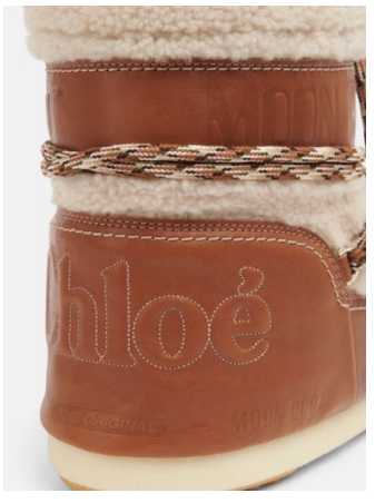 Chloé x Moon Boot Shearling & Leather Boots