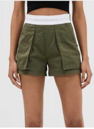 Alexander Wang Olive Green Utility Shorts