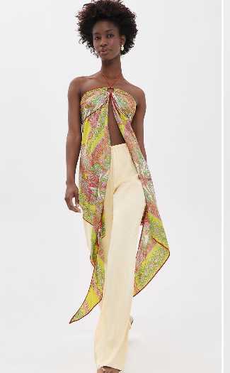 Multi-color Paisley Halter Top