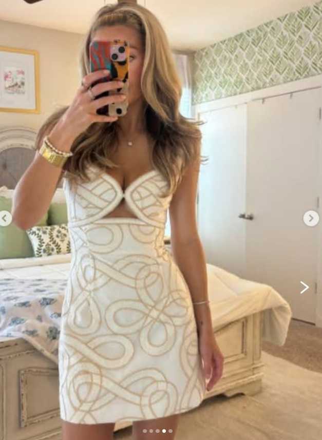 Irena Cream Cutout Mini Dress
