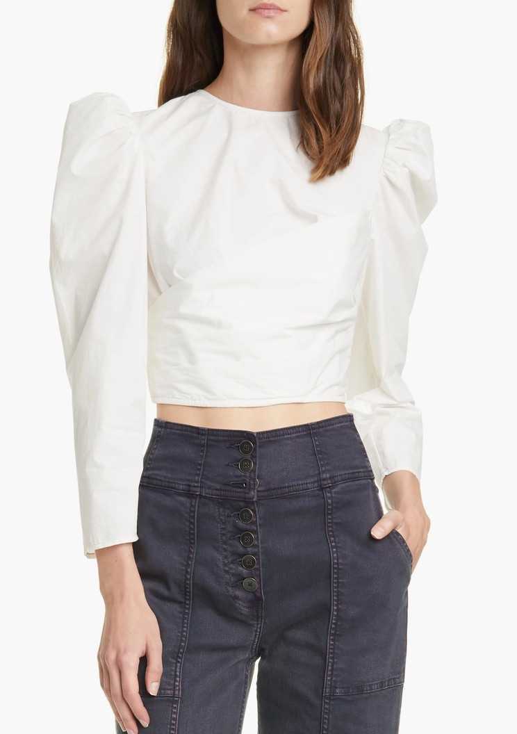Ulla Johnson Creamy White Puff Sleeve Blouse
