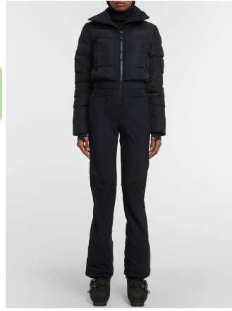 Navy Cropped Ski Jumpsuit
