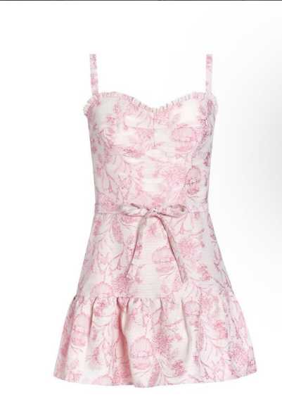 Blush Pink Floral Mini Dress