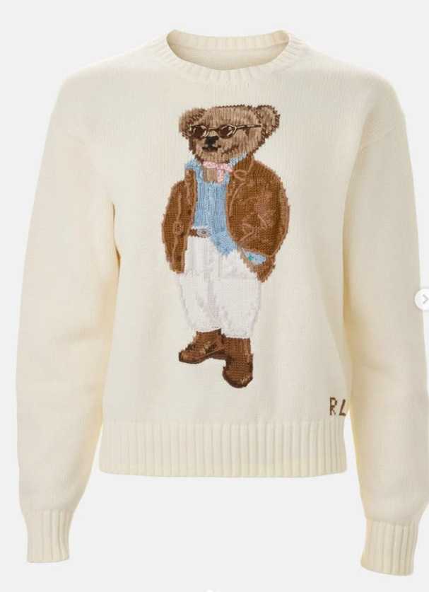 Polo Ralph Lauren Cream Polo Bear Knit Sweater