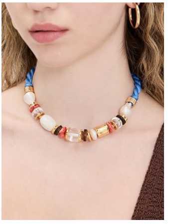Multi-color Beaded Statement Necklace