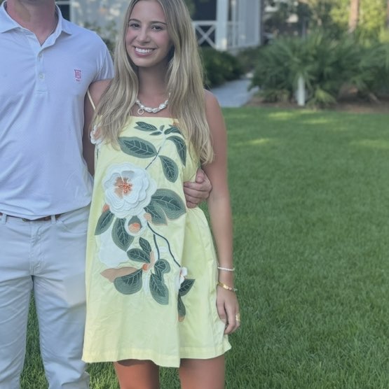 Yellow Floral Mini Dress