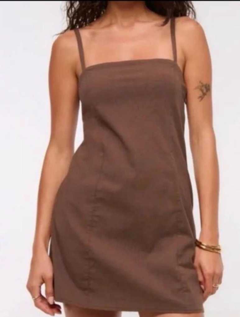 Abercrombie & Fitch Brown Square Neck Mini Dress
