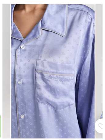 Calvin Klein Periwinkle Satin Pajama Set