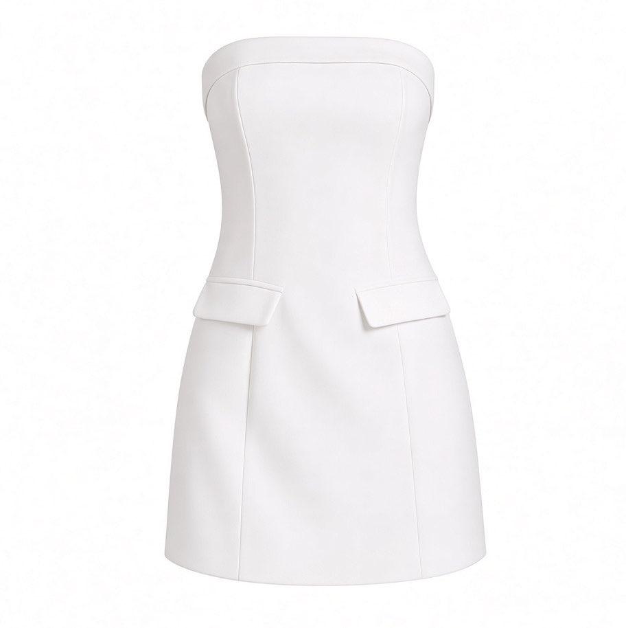 white mini dress