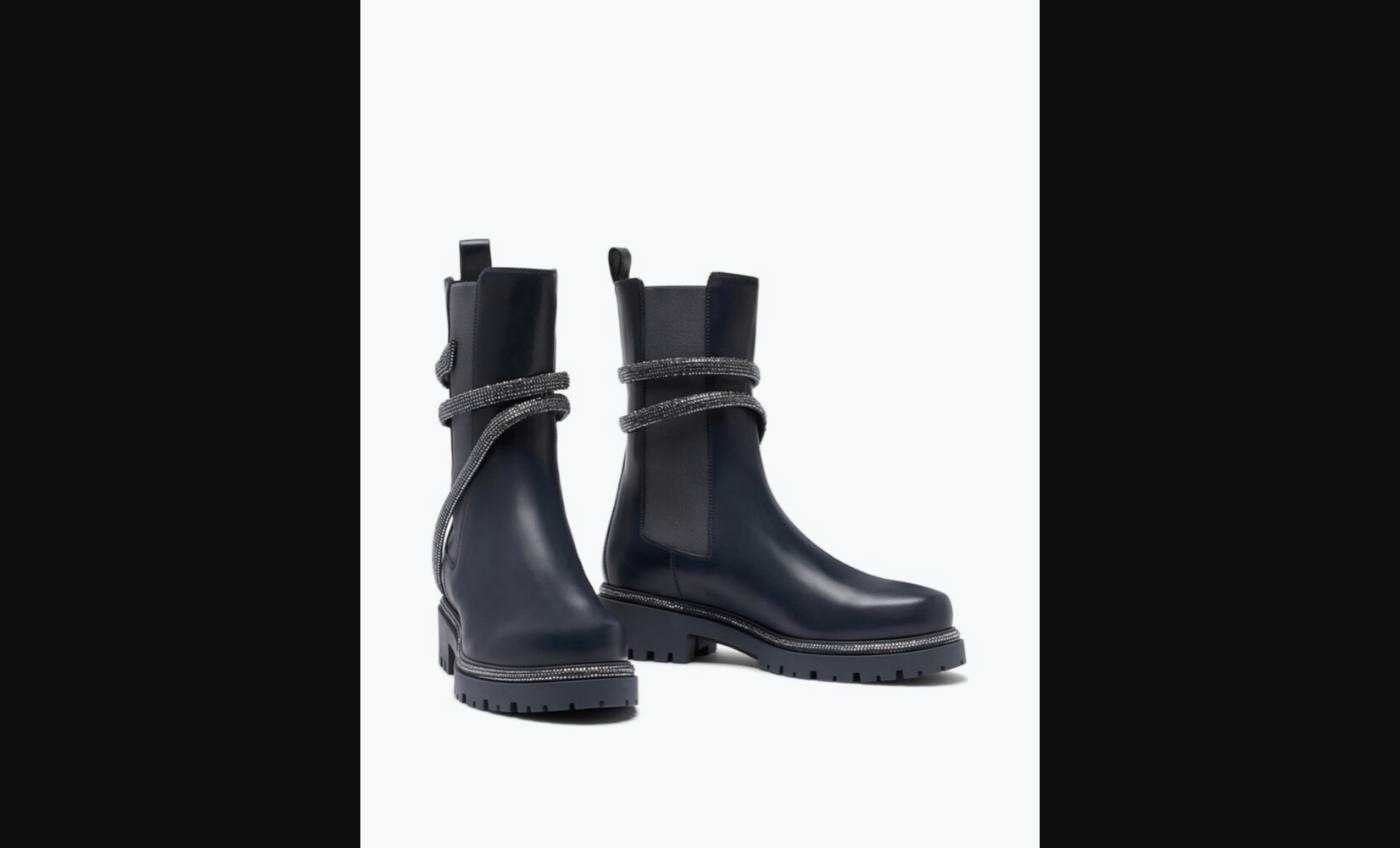 Chic Black Lug Sole Ankle Boots