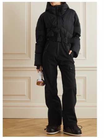 Black Puffer Ski Suit