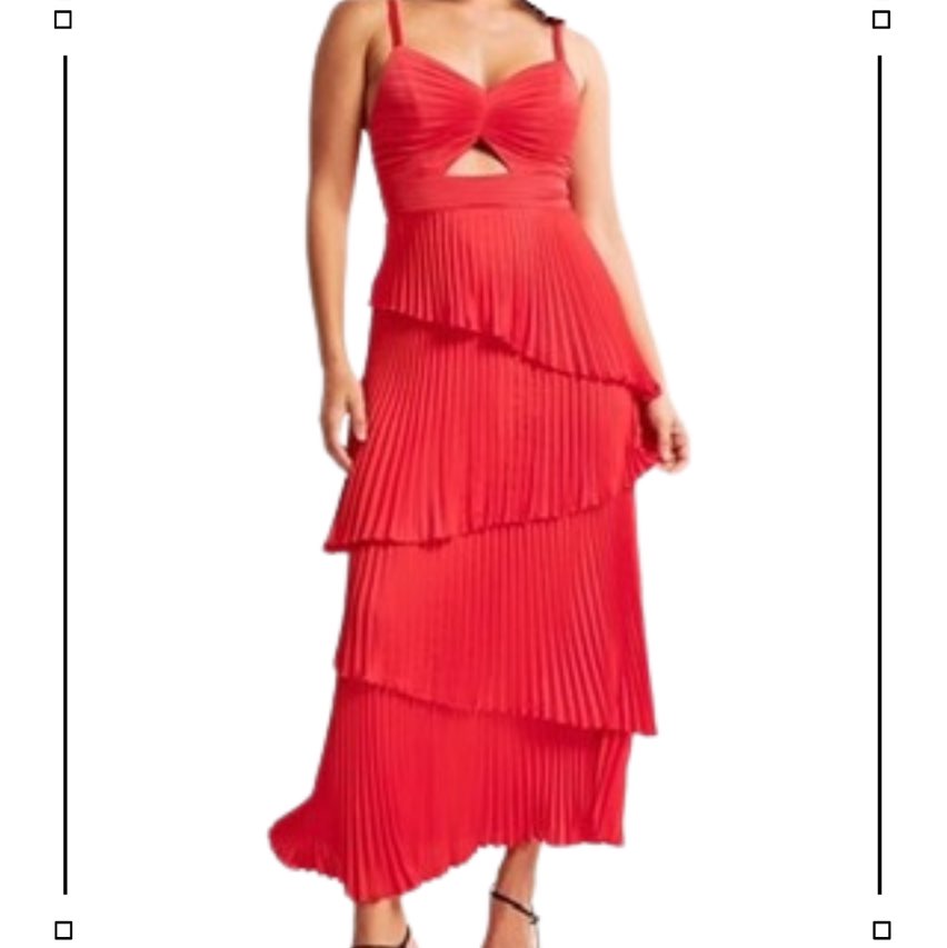 Abercrombie Giselle Pleated Tiered Maxi Dress