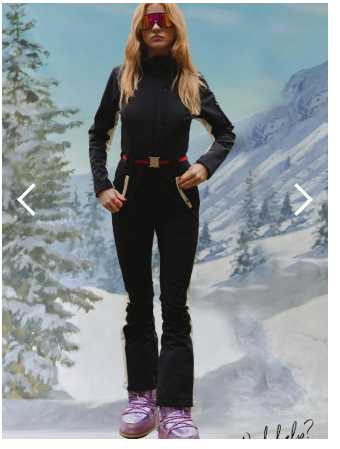 Black Hooded Ski Jumpsuit