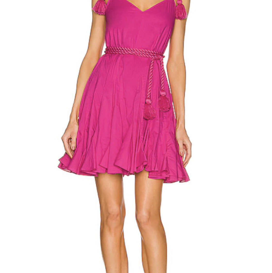Fuchsia Tassel Mini Dress