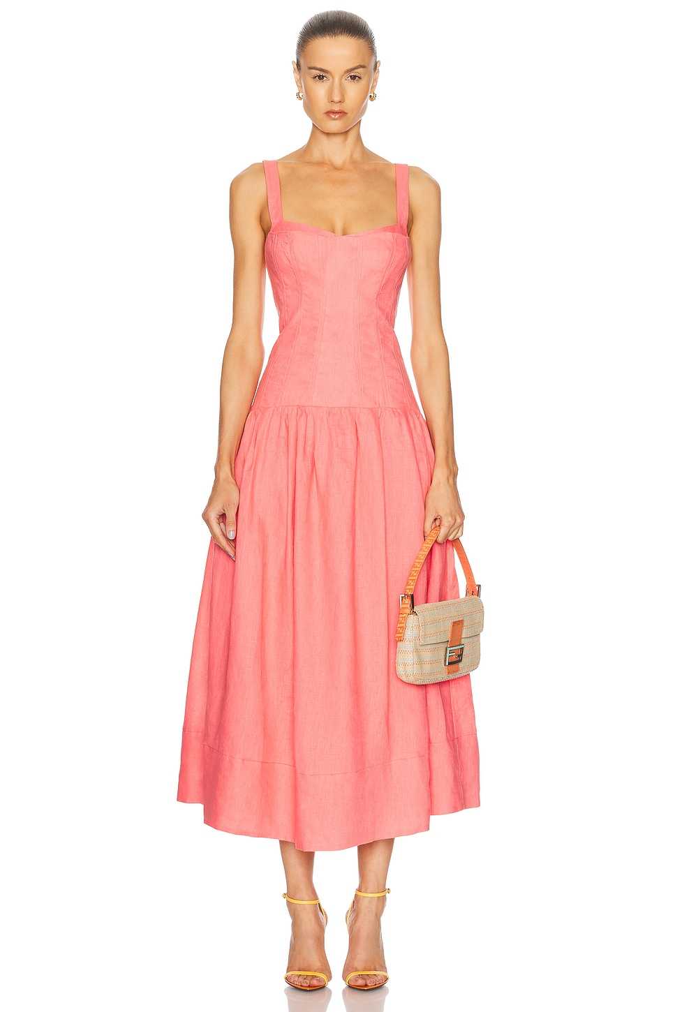 Nicholas Makenna Drop Waist Midi Dress
