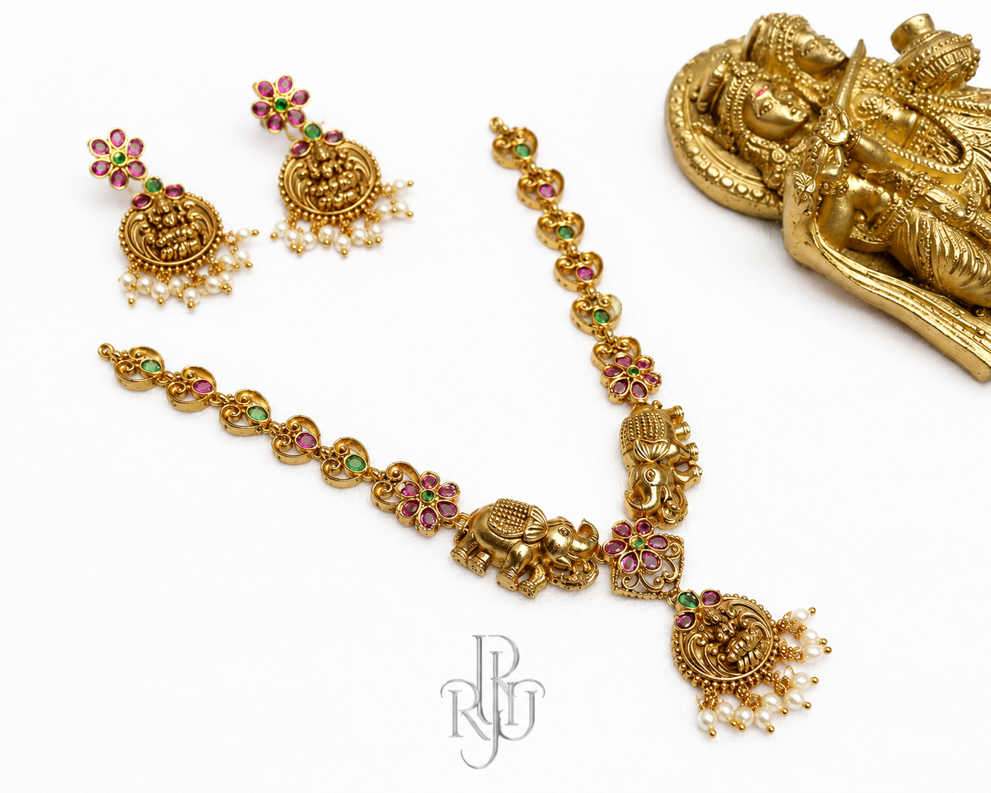RJ004 Gajamukha Pearl Necklace