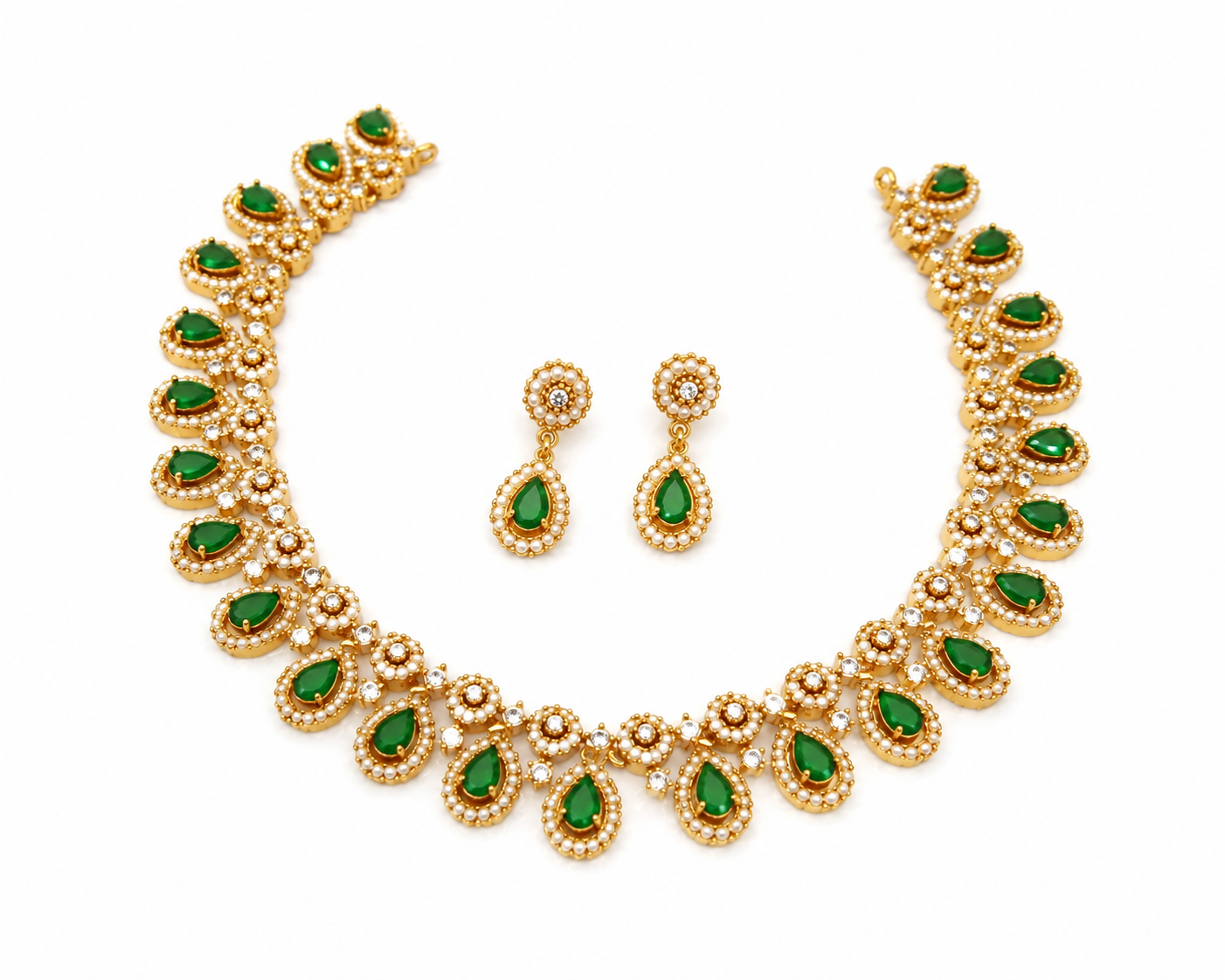 RJ005 Emerald Anika Neclace