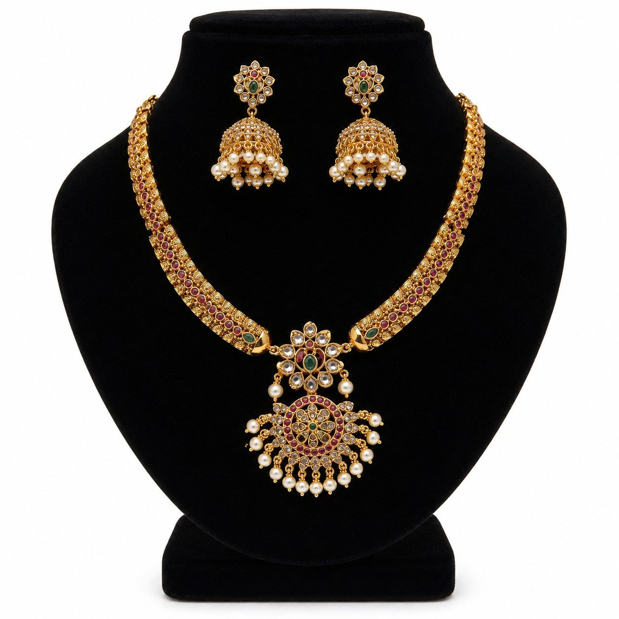 RJ048 Nandini Pearl Drop Necklace