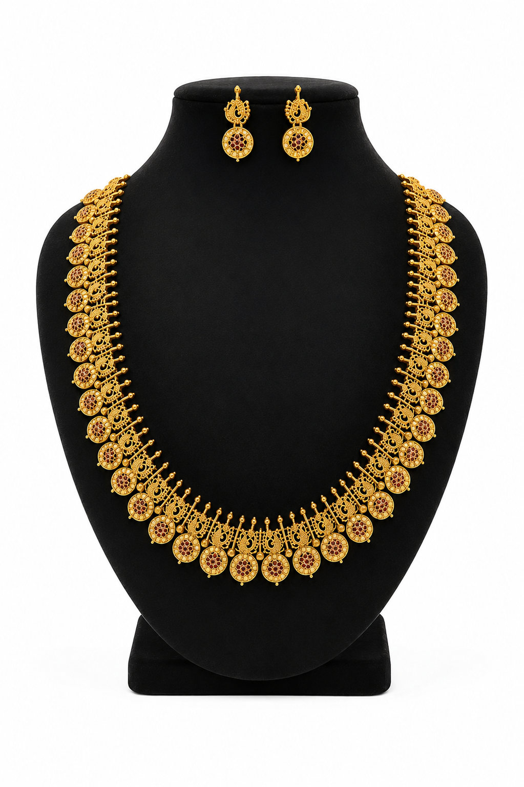 RJ058 Regal Coin Long Temple Chain