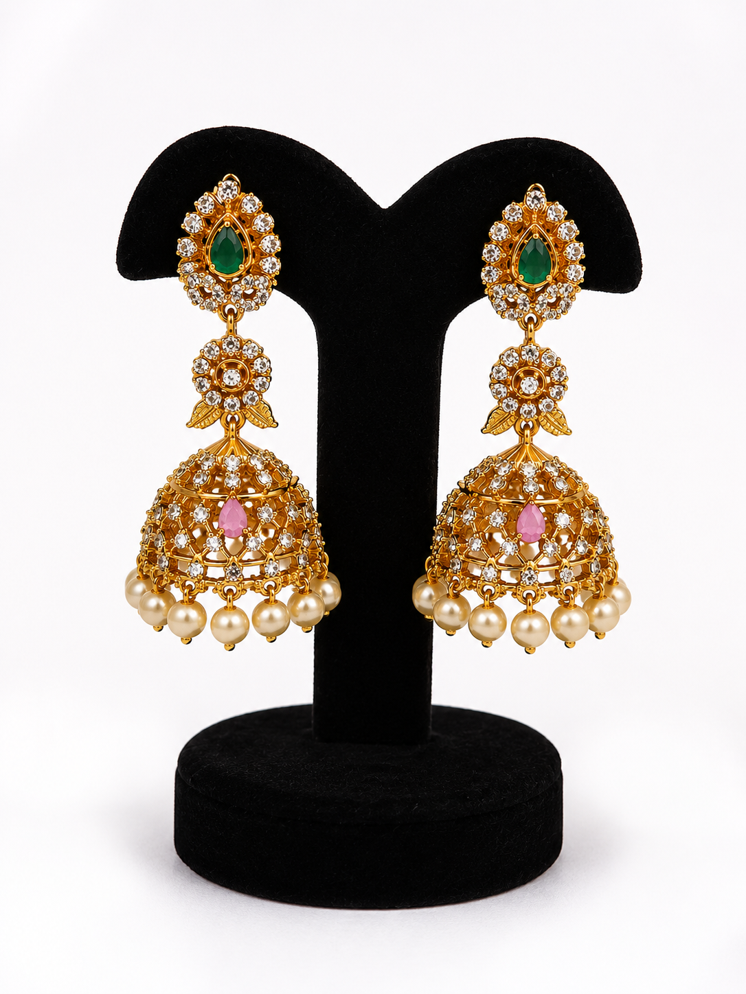 RJ024 Shringara Pearl Jhumkas