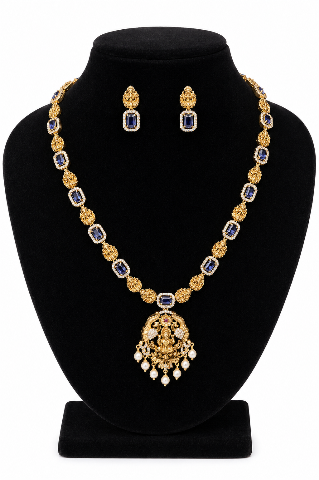 RJ087 Royal Sapphire Temple Chain