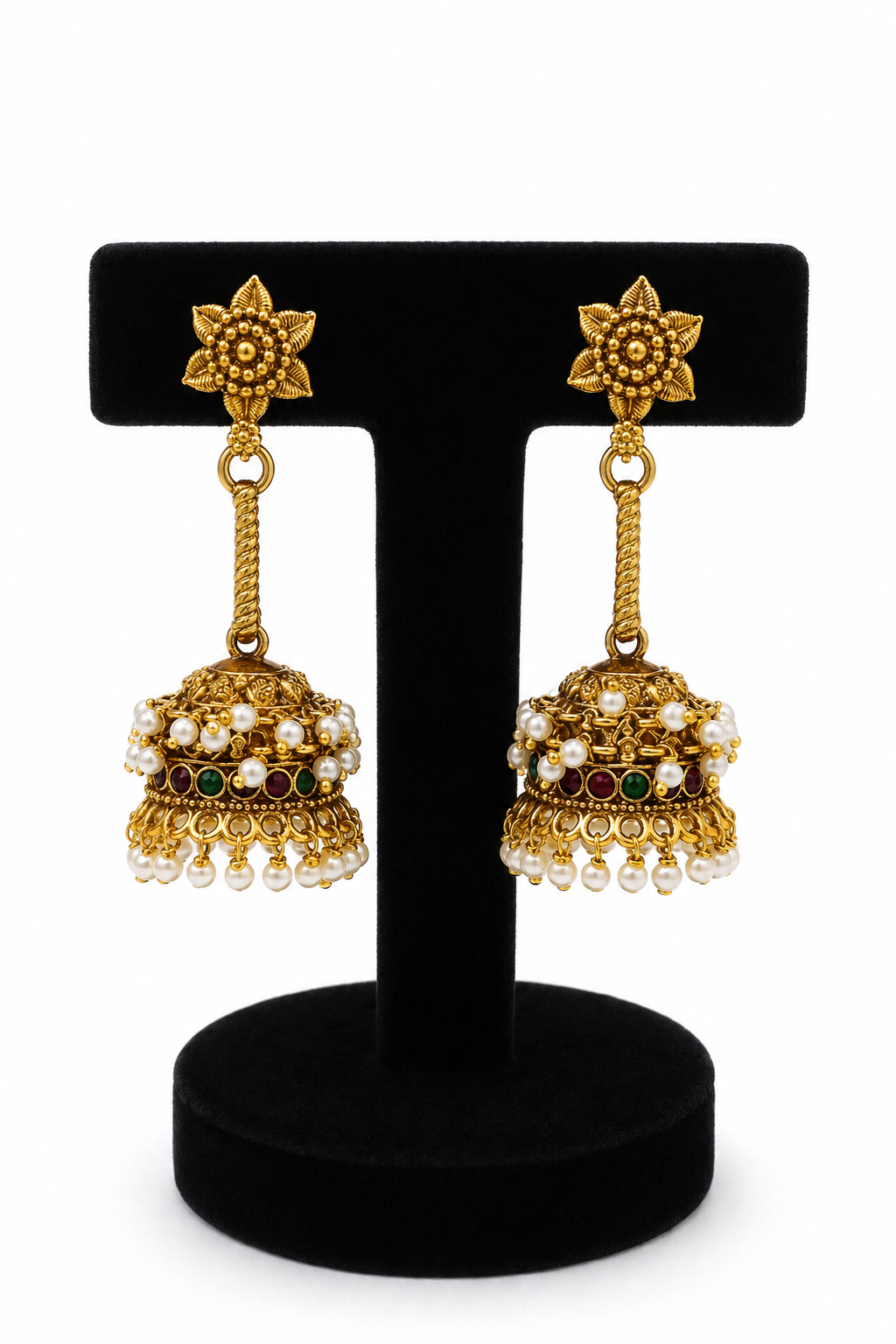 RJ101 Nakshi Floral Jhumka