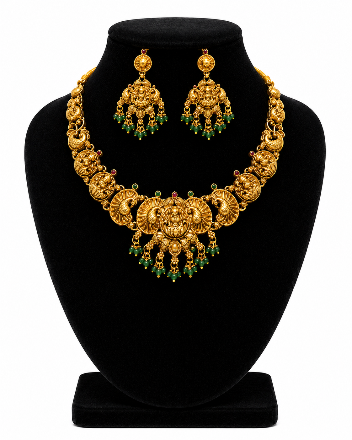 RJ103 Lakshmi Mayura Temple Necklace