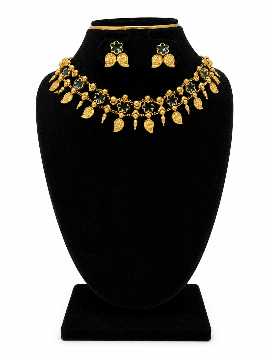 RJ109 Black Blossom Antique Choker