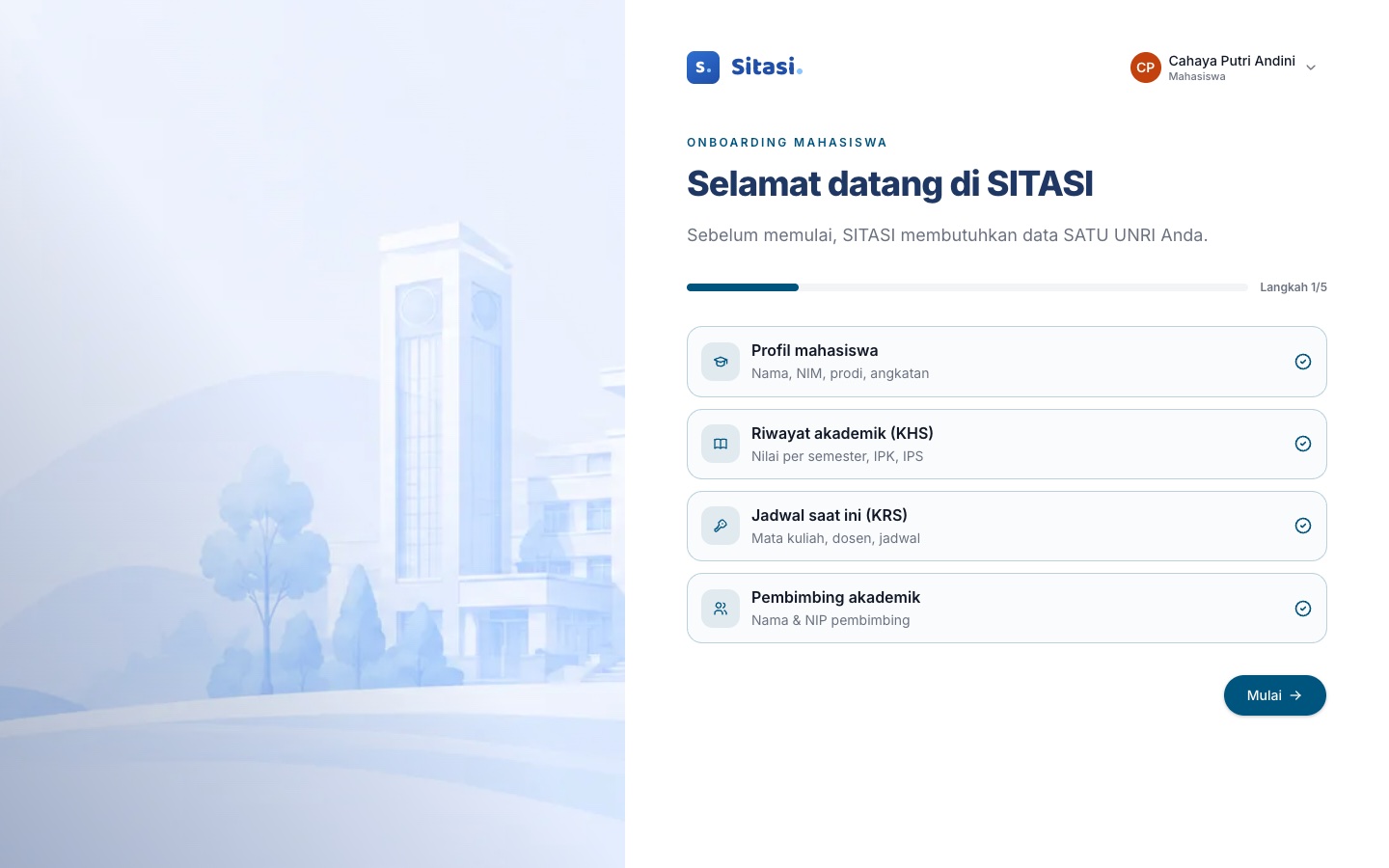 Langkah 1 onboarding: pengantar