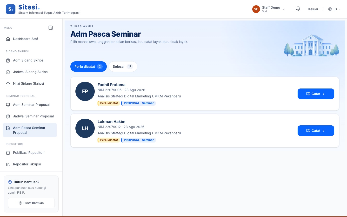 Daftar Adm Pasca Seminar