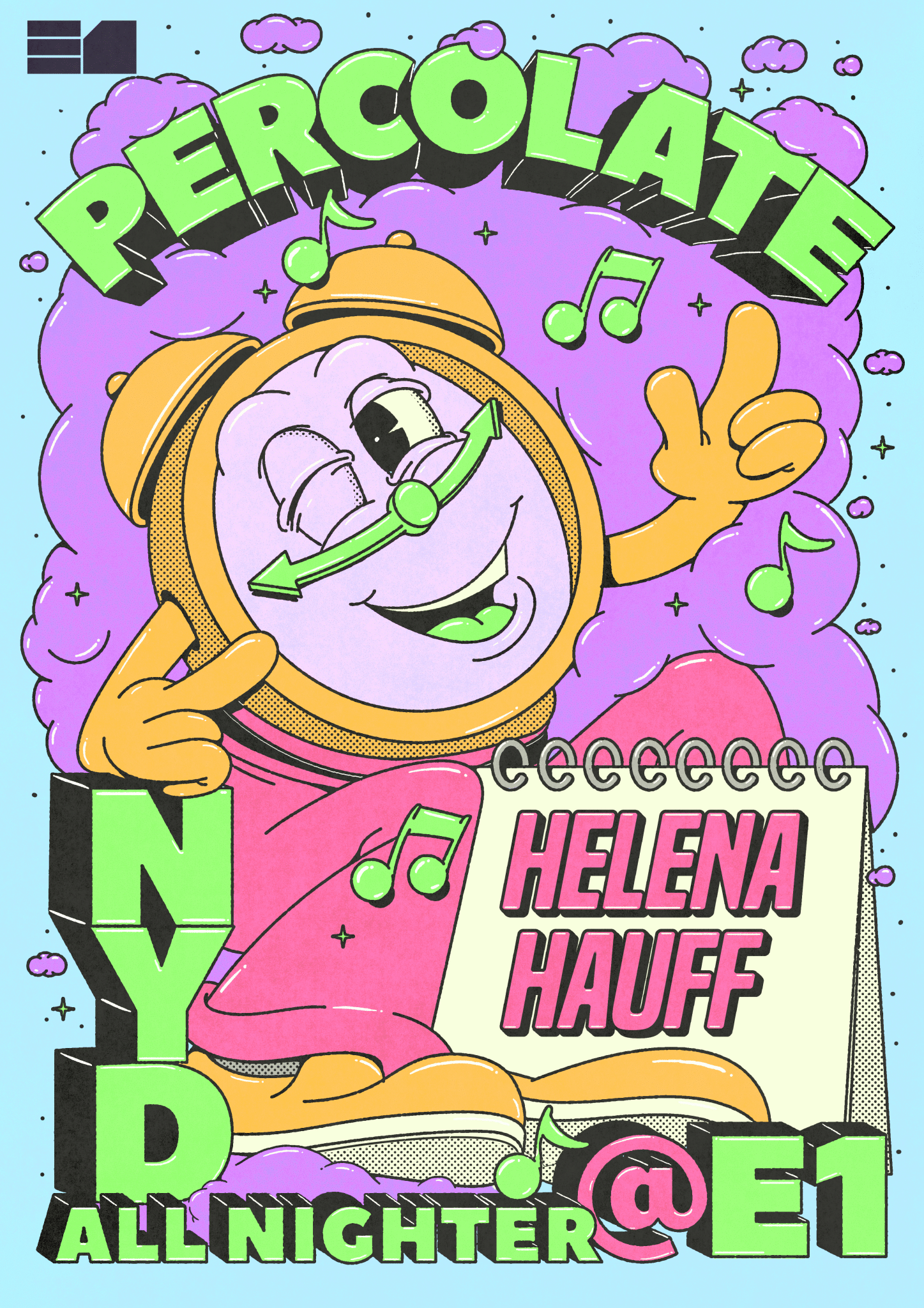 Percolate x E1 New Year's Day All Nighter: Helena Hauff + more TBA E1