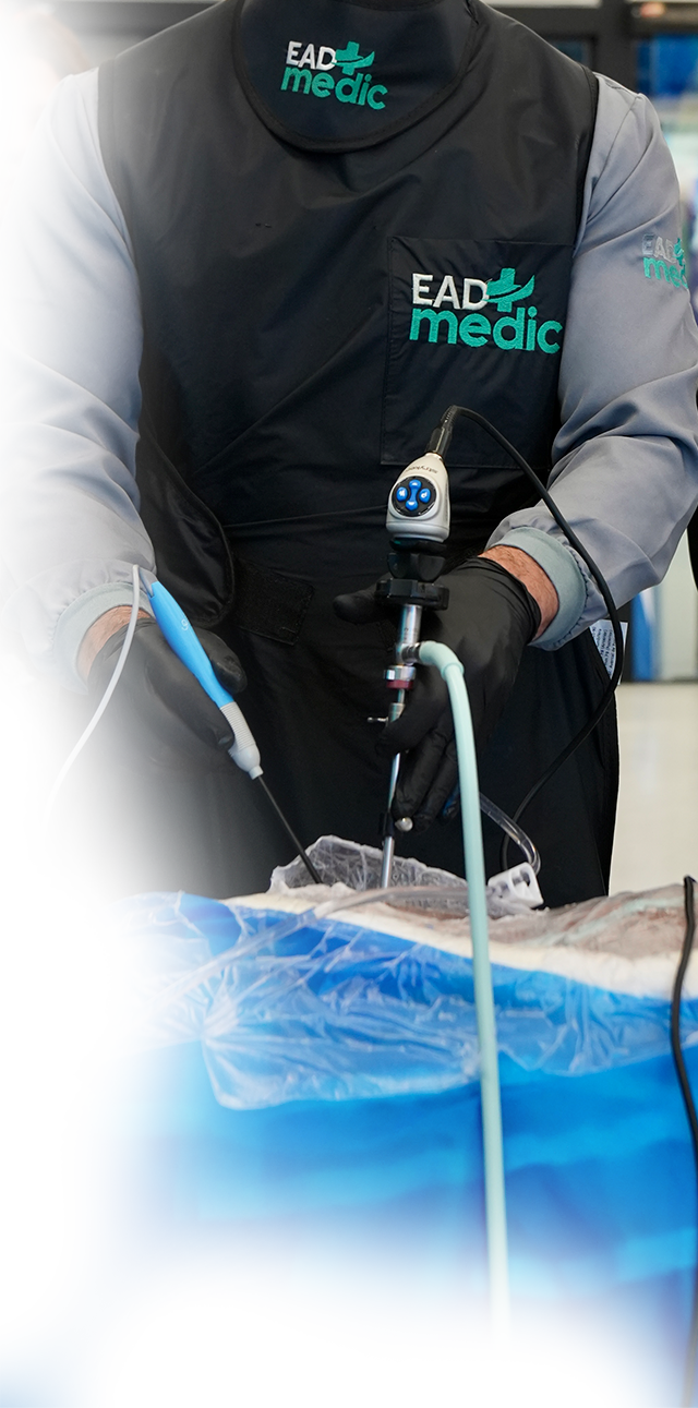 Prática de endoscopia biportal